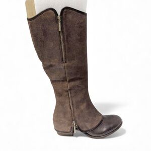 Donald Pliner Brown Leather Knee-High Riding Boots
